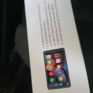 【HiEHA】2026 Upgraded Wireless Carplay Stereo with Suction Mount, Rear Camera, Seamless Mirrorlink, Supports Landscape & Portrait Modes