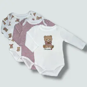 Boys 3 Pack Long Sleeve Bodysuit - Cuddle Club