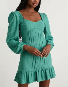 Lulus Coveted Sweetness Black Pointelle Knit Long Sleeve Mini Dress