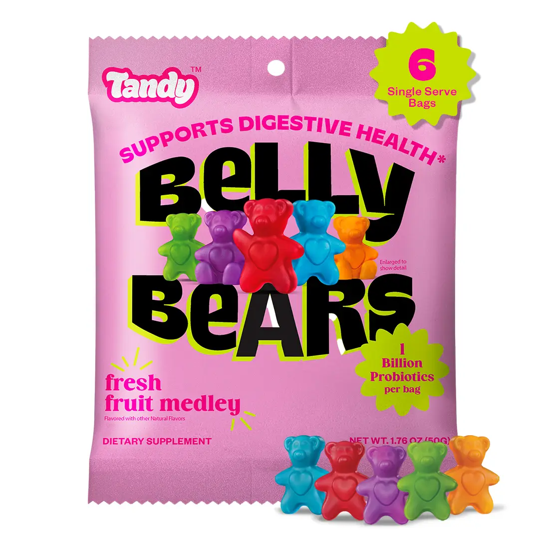 Tandy Belly Bears Fiber & Probiotic Gummies I Daily Digestive Health Gummies for...