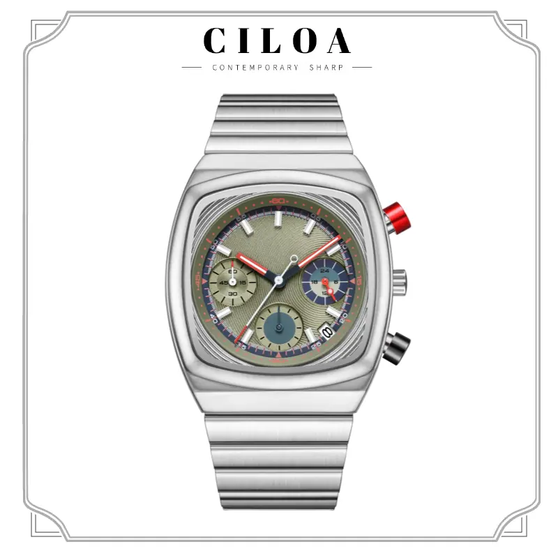 CILOA-large dial watch for men's niche art men's watch new light luxury niche tritium luminous high-end brand quartz waterproof watch-501
