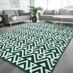 Ultra Soft Geometric Bedroom Rugs Memory Foam Carpet, Cozy Area Rugs for Living Room Couch ,Dorm Bedside, House Decor Floor Mat,Black,Pink,Grey,Blue,Green,Camel, 4x6, 5x8, 6x9, 7x10 Feet, Fluffy Rugs, Furry Soft Rugs