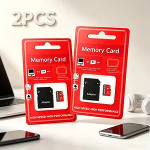 2-Pack 1TB SD Card Micro SD Card with Adapter Durable Storage for Smartphones Tablets Cameras High-Speed Data Transfer Ideal for Videos Photos and Music micro tf sd adapter high speed micro tf memory card universal compatibility sd card reader flash