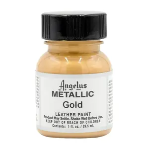 Angelus Metallic Acrylic Leather Paint - Flexible Metallic Paint for Leather, Canvas, Vinyl, & More