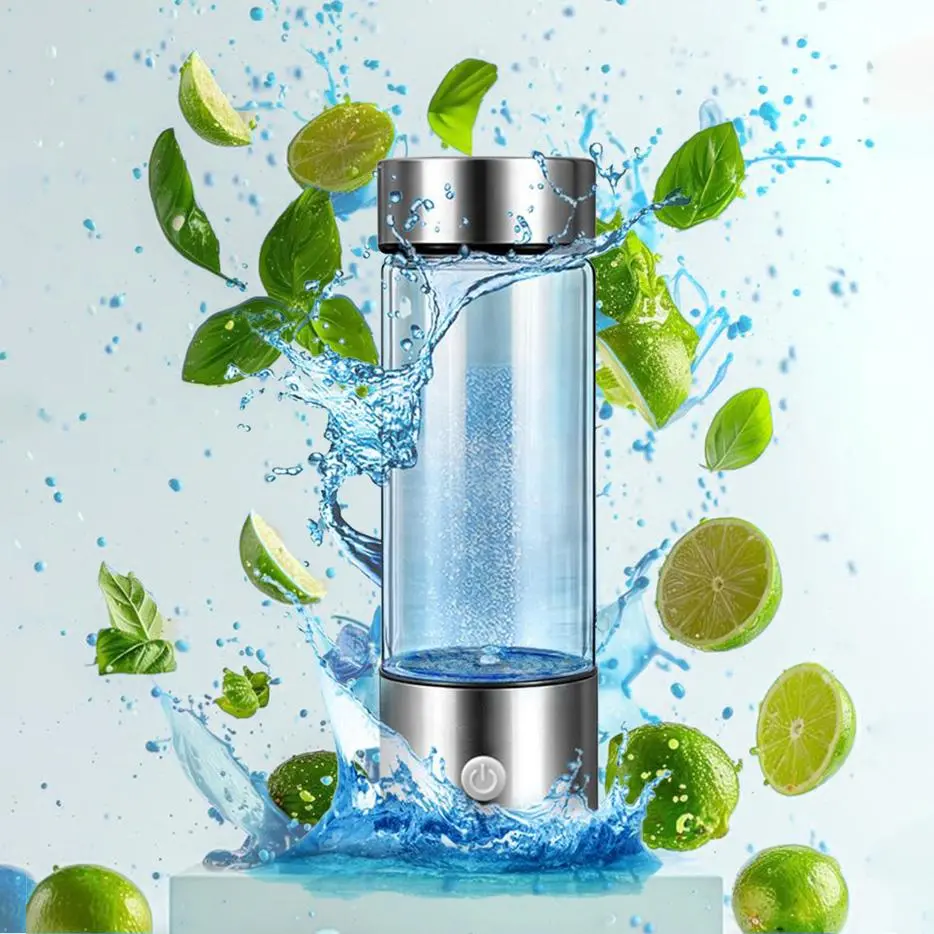 Hydrogen Water Bottle, Hydration Bottle, Traveler Water Bottle, 1 Count Hydrogen Water Generator, Water Glass Cup Rich in Hydrogen, Drinkware Mug for Home School Outdoor Travel, Digital Tumbler