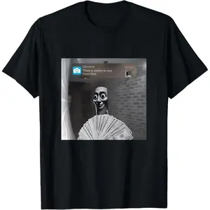 Tung Tung Tung Sahur Motion at your front door meme italian T-Shirt   100%25 cotton T-shirt