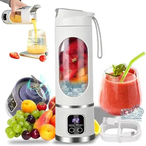 2-in-1 Ice Crusher,Leak Proof Design, Makes Shakes & Baby Food in Seconds cup juicer rechargeable mini blender vegetable digital multimode juicer blender portable，USB Rechargeable