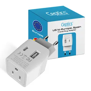 European Travel Adapter - Type C - Dual USB (CTU-9C)