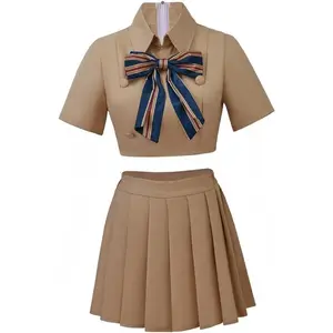Horror Movie Megan Cosplay Costume Dress Doll Megan Costume Crop Top Skirt Sailor Suit for Women Girls