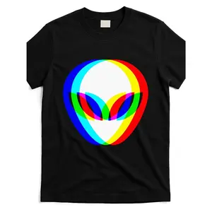 T-shirt Alien Head Trippy Vaporwave Techno Rave EDM Music Festival Comfort Colors Adult Heavyweight T-Shirt