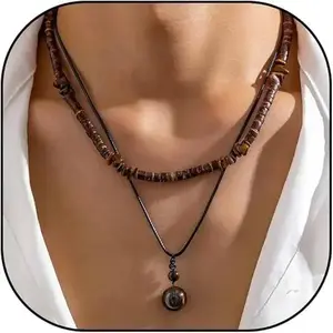 Veliora Gift S Necklace for Men Puka Shell Necklaces Men  Gift Surfer Mens Necklace Beaded Choker Beach  Gift for Dad Son Husband Summer Beach Accessories initial stud earring friendship bracelets luck  durable stylish  gift tarnish proof jewelry