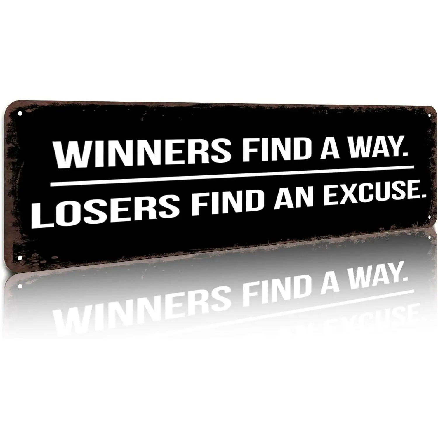 4x16 in Sturdy Hangable Industrial Lightweight Vintage Metal Plaque - Motivational Tin Sign with Mount, Decorative Engraved Speciality Plaques & Signs, Home Decor Products for Office Gym, Entrepreneur Birthday Gift, Farm Decor with Wall Humor