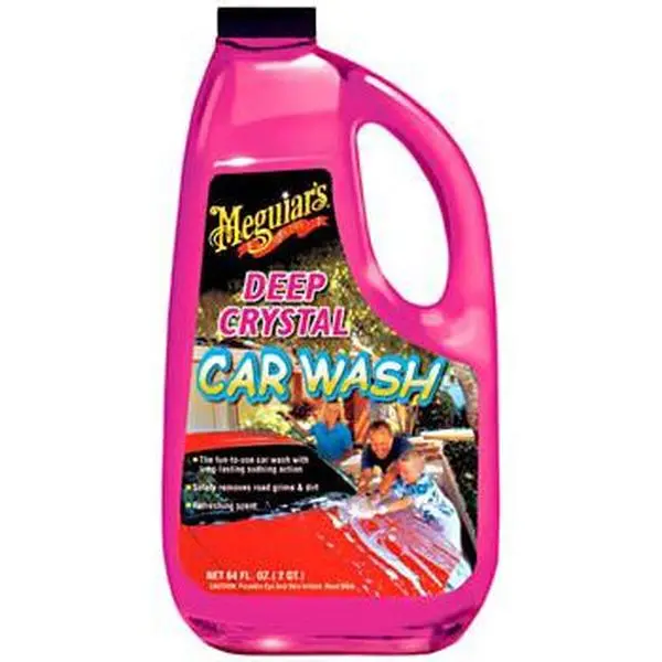 Meguiars Deep Crystal Automotive Exterior Liquid Car Wash - 64 Oz G10464, Economy Size Formula, Refreshing Surface Cleaner with Extended Suds Life for Daily Care, Long-Lasting Suds, Daily Car Care