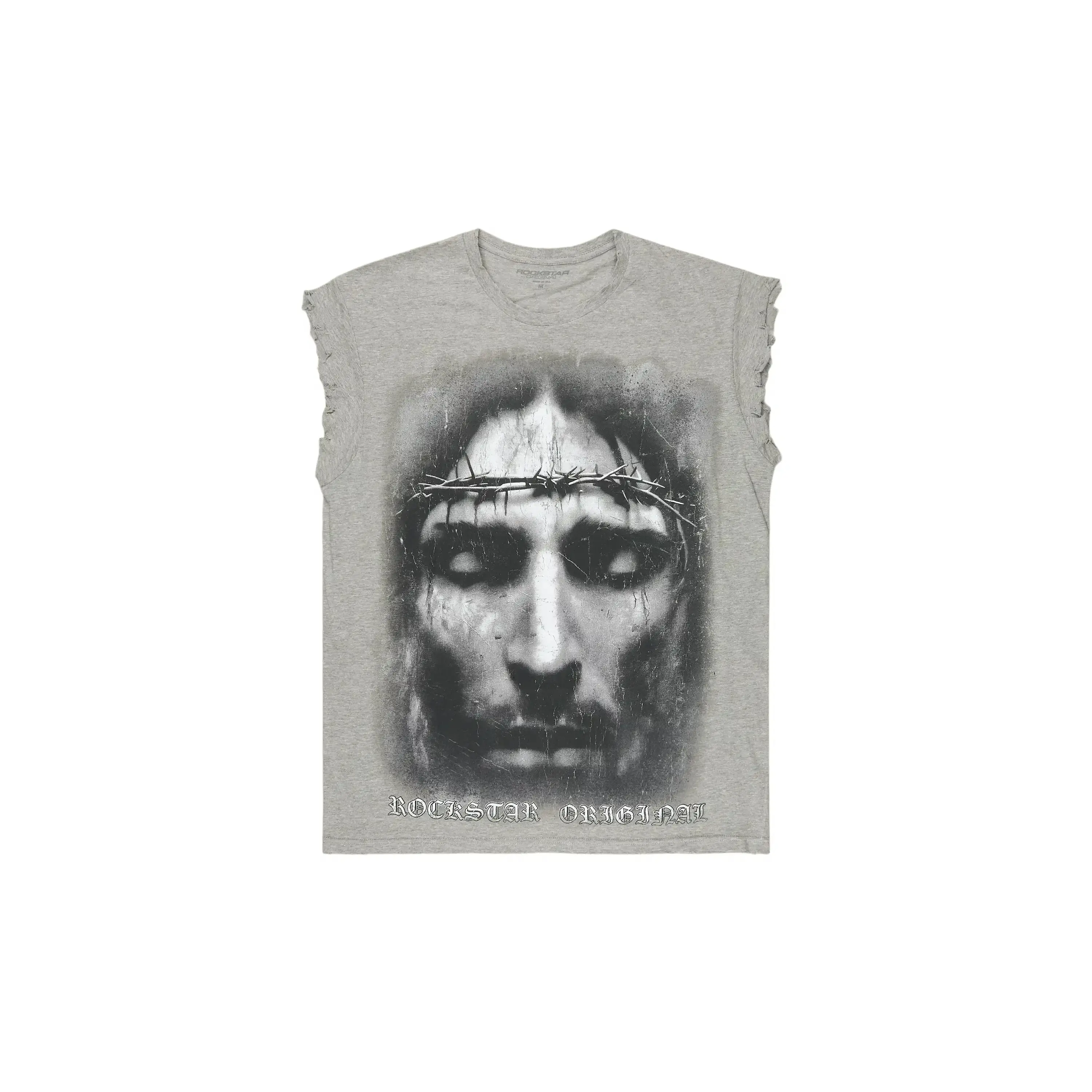 Joannetta Grey Cut Sleeve T-Shirt