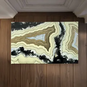 Begin Home Decor CODM21342LTPKT 21 x 34 in. Lace Agate Door Mat - Abstract Bathroom for Home & Outdoors