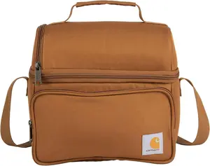Carhartt Camping Cooler, Worksite Lunchbox, Soft Shell Lunch Bag for Construction Sites, Work and Everyday Use, Brown Signature Products Group SPG