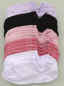 Women's Solid Invisible Socks, Casual Moisture-Wicking Ankle Socks, Breathable Comfy Socks for Spring & Summer, Comfort Basic Women's Hosiery for Everyday Wear, Soft Breathable Socks