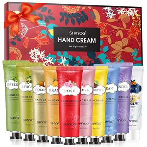 Hand Cream Gift Set, Fragrance Hand Lotion with Foot Cream for Dry Cracked Hands, 10 Packs Travel Size Lotions, Deeply Moisturizing Hand Cream Gifts for Women, Unique Christmas Gifts for Women
