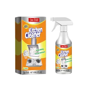 Jue-Fish Kitchen Foam Cleaner, Household Kitchen Hood Heavy Oil Foam Cleaner Oil Clean Cloth Spray