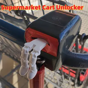Creative Shopping Cart Keychain Set, Keychain For Bags, Durable Plastic Material, Cute Fun Design, Reusable Supermarket Grocery Store Lock Tool, Perfect Gift