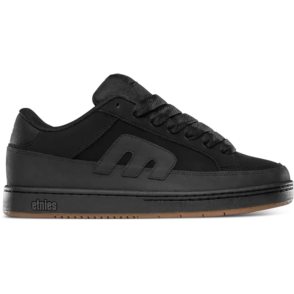 etnies Kingpin 2K Premium Black Skate Shoes – 2000s Chunky Heritage Reissue  Sneakers, Padded Tongue, Durable and Wide Fit.