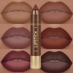 1pc Brown Tube Lip Liner, Multi-color Selection, Waterproof and Sweat-proof, Depicting Lip Contours, Lip Cosmetics, Matte lip pencil, Lip Liner Singles, Lipliner