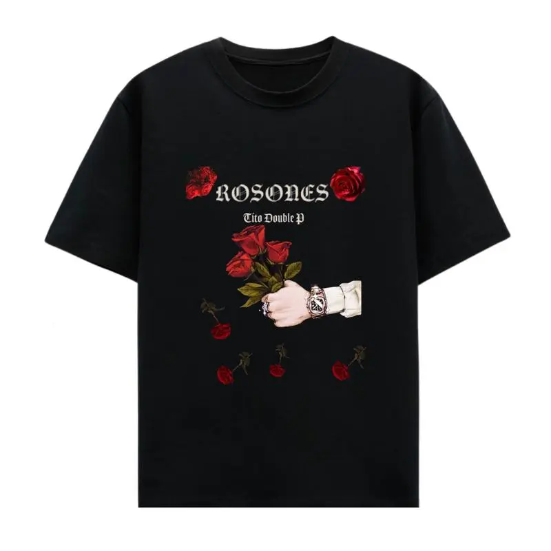 Men's Vintage Tito Double P Casual Cotton Graphic Tee, Mexican Streetwear Top, Rosones Print T-Shirt Sweatshirt Hoodie