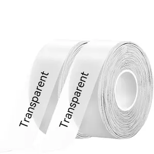 Transparent Thermal Label Paper Roll, Thermal Printing Labels, Waterproof Self-Adhesive Labels for Label Maker, 2 Pack 15mm X 6m, Ideal for Business and School Use