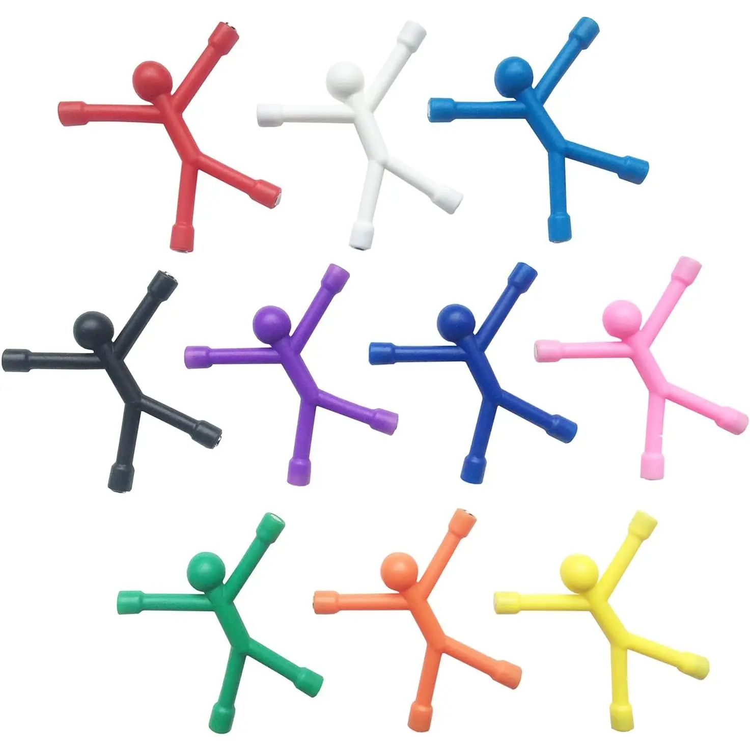 Refrigerator Magnets, 10 Pcs Mini Man Flexible Fridge Magnets, Cute Rubber Magnet Men Refrigerator Magnets