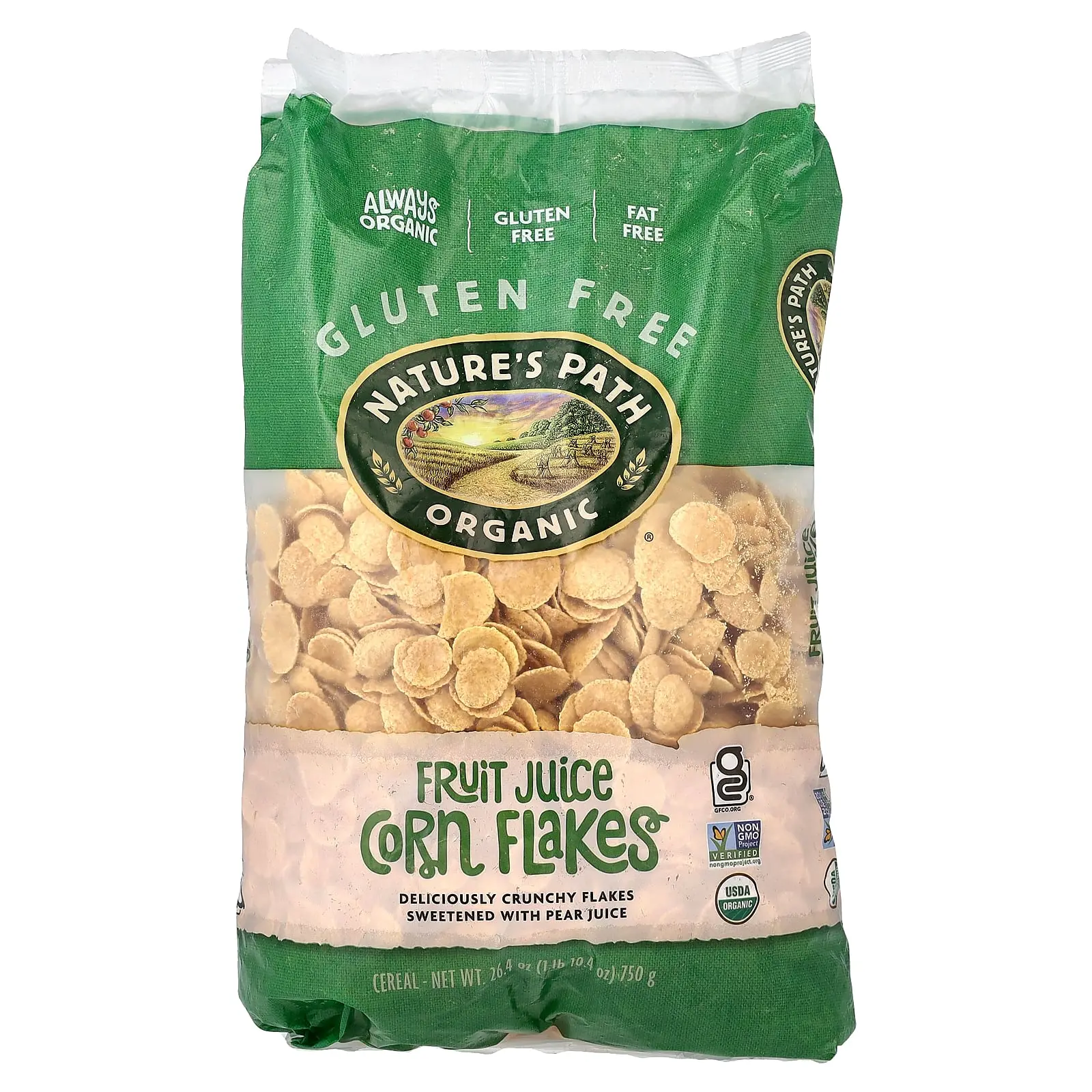 Nature's Path Organic Fruit Juice Corn Flakes Cereal, 26.4 oz (750 g)