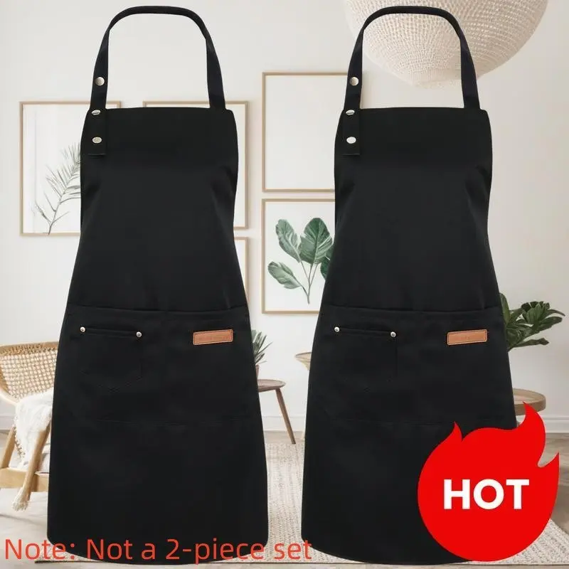 Unisex Waist Apron, Kitchen Aprons, Waterproof with 3 Pockets, Adjustable for Cooking, Baking, Grilling, Crafts, Versatile Kitchen Gear
