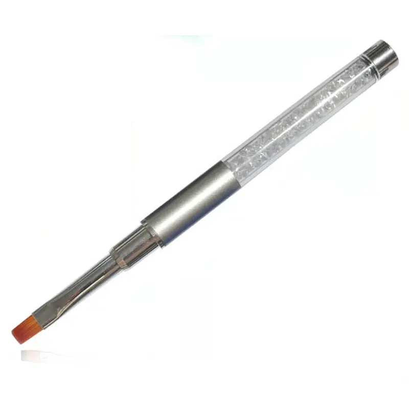 Multi-Functional Nail Art Design Gel Brush - Nail Painting Brush for Glitter, Diamond, Acrylic & Sparkle Handles. Suitable for Engraving Powder, Gel & Liquid Nail Applications, Features Dense Anti-Drip Bristles for Smooth Application.