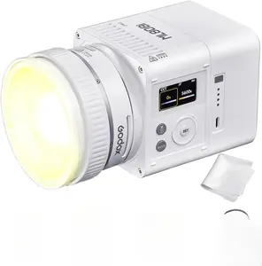 Godox ML80Bi Portable Bi-Color LED Video Light, 2800K–6500K 29600Lux@1m CRI96+ TLCI96+, Compact LED w/ML-BA Battery 6600mAh, 11 FX, APP Control & USB-C Power for Studio, Portrait & Outdoor Filming