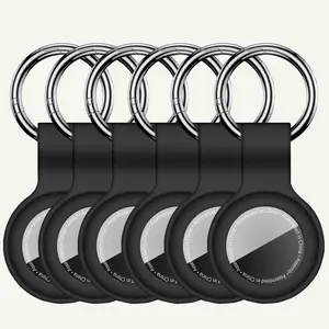 6-Piece Compatible Airtag Protective Case Set with Keychain, Airtag Holder, Silicone Material, GPS Tracker Cover for Luggage Items, Child Tag Accessories, Protection
