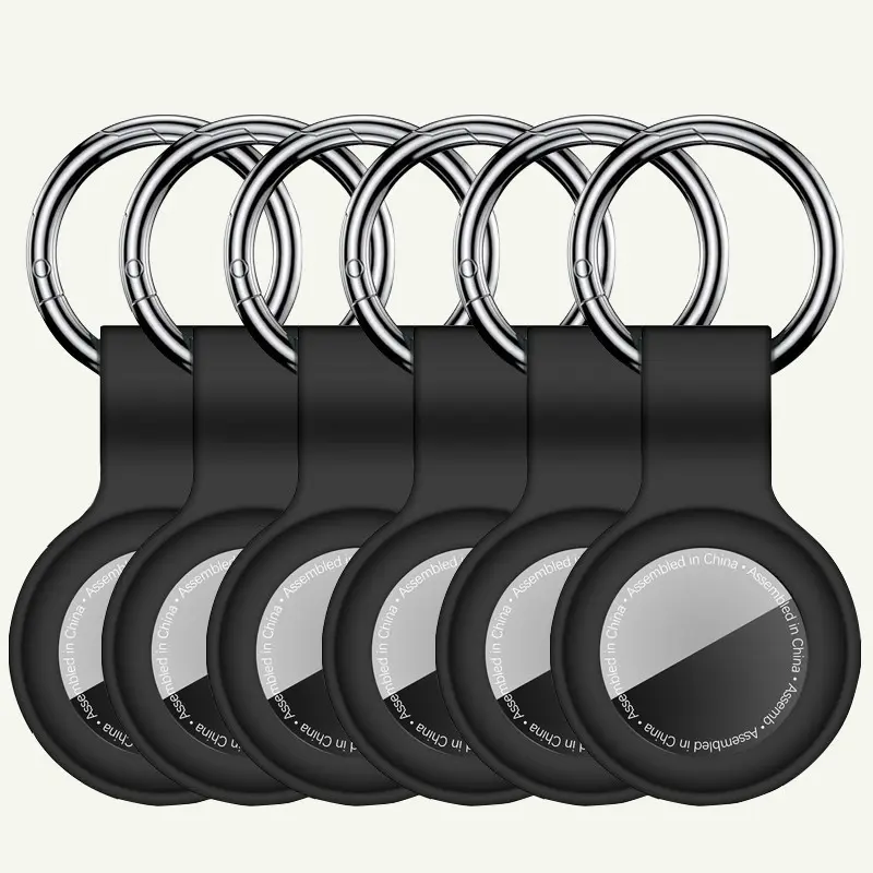 6-Piece Compatible Airtag Protective Case Set with Keychain, Airtag Holder, Silicone Material, GPS Tracker Cover for Luggage Items, Child Tag Accessories, Protection