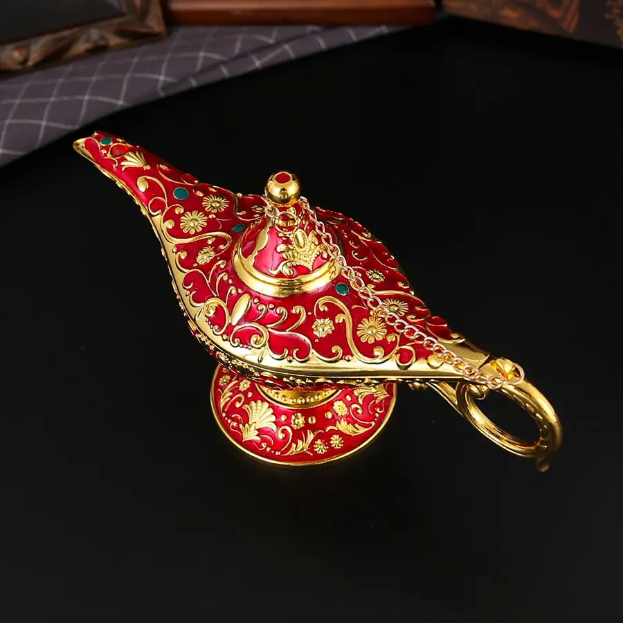 Magical Genie Aladdin Lamp | Decorative Piece | Home Decoration Collectible | Infuse Your Home Decor with Enchantment | The Perfect Choice for Tabletop, Shelf & Portable Display | A Collectible Gift for Fans of Fantasy & Arabian Nights