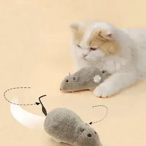 3 Pack of Moving Mouse Cat Toy with Fluffy Design for Interactive Play and Fun for Your Feline Friend