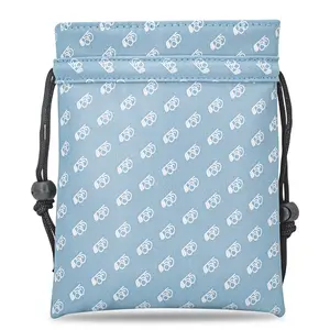 Minimalist Blue Golf Valuables Bag with Drawstring Closure, Portable Pouch for Golf Balls, Great Gift for Men and Women, Unique Father Husband Present, Golf Accessories, Golf Pack