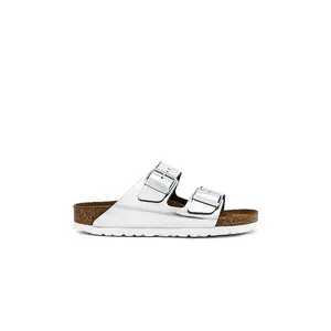 BIRKENSTOCK Arizona Soft Footbed Sandal in Metallic Silver