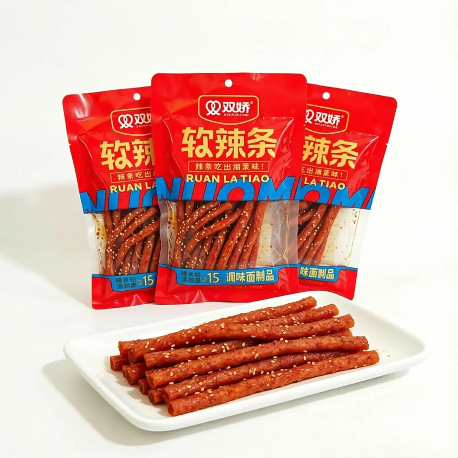 XCVFDVOR Latiao Spicy Strip 3 Packs Chinese La Tiao (4.9 oz * 3 Packs)