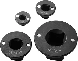 Low Profile Impact Socket Adapter Set, Drive Ratchet Adapter Set, Designed for Tight Spaces, 4 count, 3/4" to 1", 1/2" to 3/4", 1/2" to 3/8", 1/4" to 3/8"