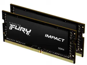 Kingston FURY Impact 32GB (2 x 16GB) 260-pin SO-DIMM DDR4 3200 MHz CL20 Black Memory (KF432S20IBK2/32)