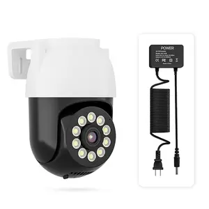 2K Outdoor And Indoor Waterproof Wireless WiFi Security Camera IP66 Waterproof, 360° PTZ Rotation, Motion Detection Alarm, Two-Way Audio, Color Night Vision, 2.4G WiFi, Indoor/Outdoor Universal