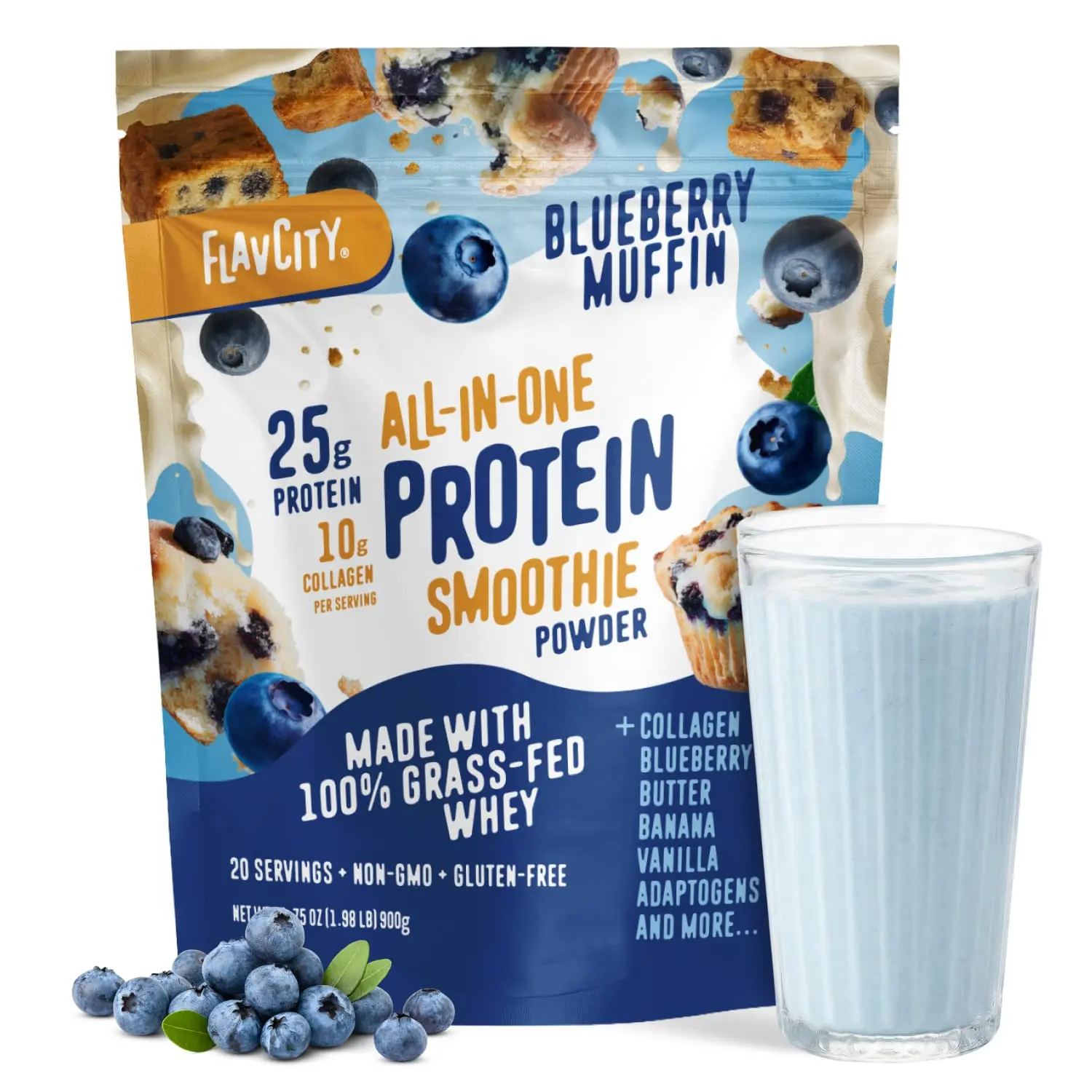 Blueberry Muffin Protein Smoothie
