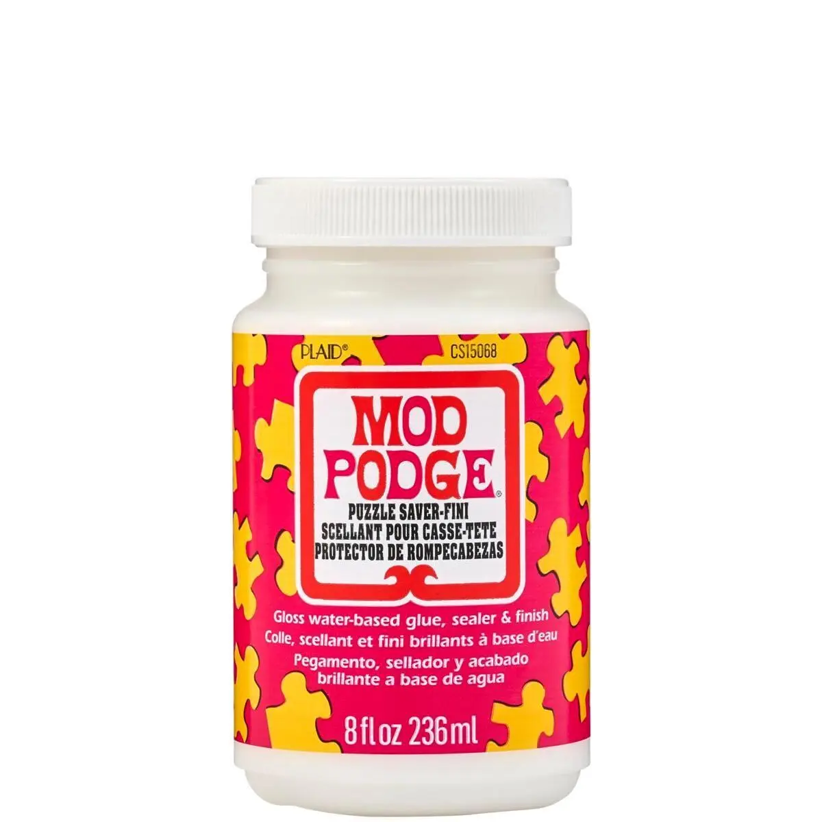 Mod Podge ® Puzzle Saver Sealant Glue - 8 oz Liquid Arts and Crafts Water-Based Sealing Solution for All Ages, Gloss Finish, Quick Drying, Durable, Easy to Clean, Works on Any Surface, CS15068