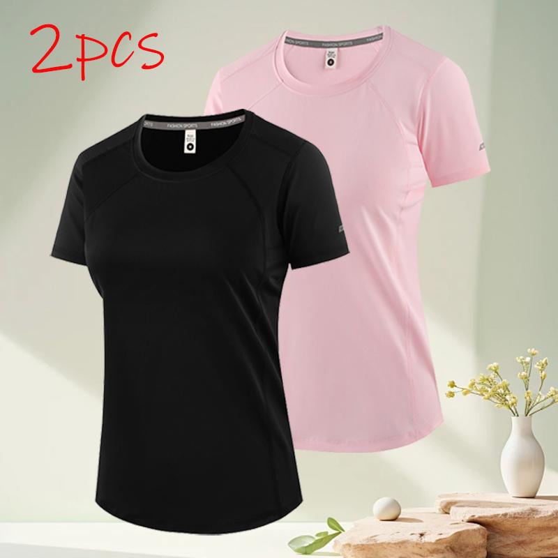 Women’s short-sleeve shirt, basic style, streetwear outfit, slim-fit top, casual summer wear, stretchy slim-fit , fresh spring set