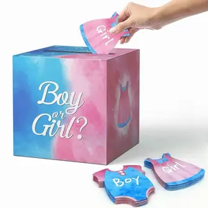 Baby Gender Reveal Voting Box Boys Girls Game for Baby Shower Party Decoration Supplies GENDER REVEAL Toys Interactive Fun