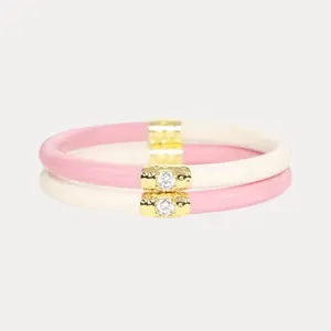 Pink/Ivory Yin & Yang All Weather Bangles® (AWB®)