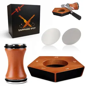 Rolling Knife Sharpener – Professional Kitchen Knife Sharpener- Manual Tumbler Knife Sharpener with 5 Magnetic Angle Guidance for Home & Chef Use.