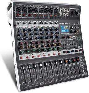 8-Channel Professional Audio Mixer Sound Board Console - 99 Bit DSP Digital Processor with DSP Effects, USB, Wireless Bluetooth, MP3 Compatibility, XLR Microphone Jack, 48V Power, RCA Input/Output, Headphones Support, for Mobile/PC Recording, DJ Use, Head